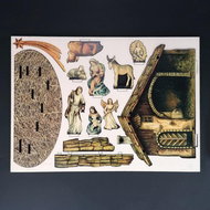 AMADEA Wooden 3D Cutout Nativity Scene 14cm - Christmas Decoration