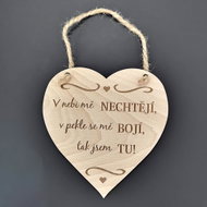 AMADEA Wooden Heart with the Inscription "They don't want me in heaven, they are afraid of me in - Decoration