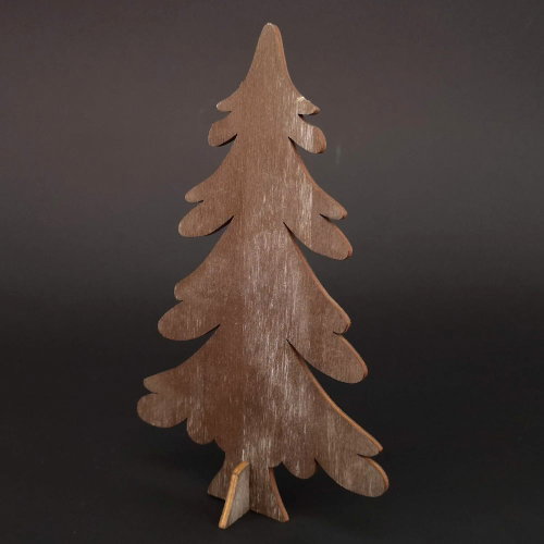 AMADEA Wooden 3D Tree Grey-brown, 15cm - Decoration - Main image