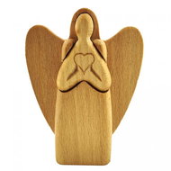 AMADEA Wooden angel, solid wood, height 10 cm - Angel Statue
