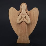 AMADEA Wooden Angel, Solid Wood, Height of 10cm - Decoration