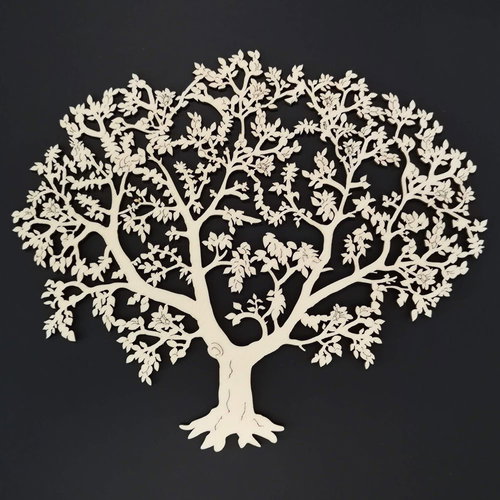 AMADEA Wooden tree, natural hanging decoration, 27 cm - Christmas Decoration - Main image