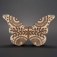AMADEA Wooden Decoration Butterfly, Solid Wood 15x9,5x1,8cm - Decoration