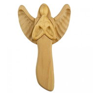 AMADEA Wooden angel with heart, solid wood, 22x15x2 cm - Angel Statue