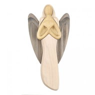AMADEA Wooden angel with heart, solid wood, 22x12x2 cm - Angel Statue