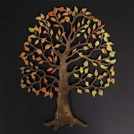 AMADEA Wooden tree, colourful hanging decoration, height 20 cm - Christmas Decoration