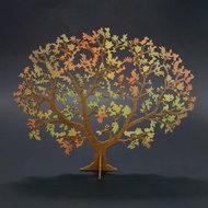 AMADEA Wooden 3D tree in autumn colours, width 24 cm, thickness 3mm - Christmas Decoration
