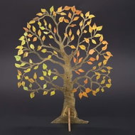 AMADEA Wooden 3D Coloured Tree, Height of 23cm - Decoration