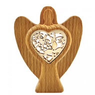 AMADEA Wooden angel with insert - ornament, solid wood, height 10 cm - Angel Statue