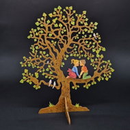 AMADEA Wooden 3D Tree with Children, Coloured, Height of 20cm - Decoration