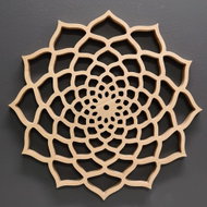 AMADEA Wooden Mandala for Hanging, Solid Wood, Diameter of 40cm - Decoration