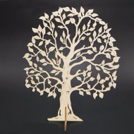 AMADEA Wooden 3D Tree, Natural, Height of 23cm - Decoration