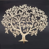 AMADEA Wooden 3D Tree, Natural, 24cm - Decoration