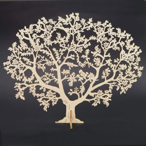 AMADEA Wooden 3D Tree, Natural, 24cm - Decoration - Main image