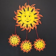 AMADEA Wooden Sun Decoration, Height of 70cm - Decoration