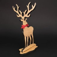 AMADEA Wooden Decoration Deer, Height of 19cm - Decoration