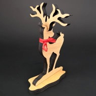 AMADEA Wooden Decoration Deer, Height of 13cm - Decoration