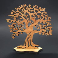 AMADEA Wooden tree standing, solid wood, height 19 cm - Christmas Decoration