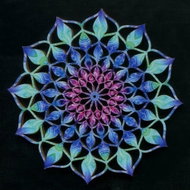 AMADEA Wooden Decoration Mandala Colour 9cm - Decoration