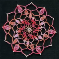 AMADEA Wooden Decoration Mandala Pink 9cm - Decoration