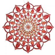 AMADEA Wooden Decoration Mandala Red 9cm - Decoration