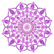 AMADEA Wooden Decoration Mandala Purple 20cm - Decoration