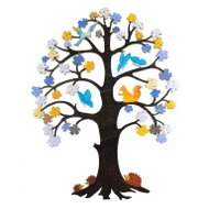 AMADEA Wooden Tree with Bow Ties, Colourful Decoration for Hanging, Height of 37cm - Decoration
