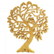 AMADEA Wooden Tree with Owls, Solid Wood, Height of 24cm - Decoration