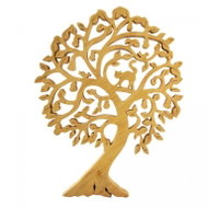 AMADEA Wooden Tree with a Cat, Solid Wood, Height of 24cm, Thickness of 15mm - Decoration