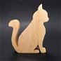 AMADEA Wooden Decoration of Sitting Cat, Solid Wood, 15x12,5x2,5 - Decoration