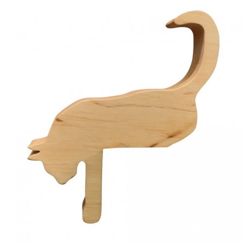 AMADEA Wooden Decoration Cat Lying, Solid Wood, 17,5x15x2,5 - Decoration - Main image