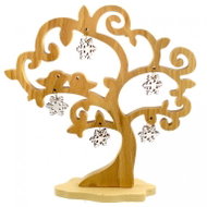 AMADEA Wooden 3D Tree with Birds and Snowflakes, Solid Wood, Height of 20cm - Decoration