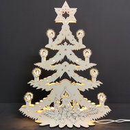 AMADEA Wooden Illuminated Portal in the Shape of a Tree, 47x36,5x10cm - Decoration