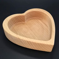AMADEA Wooden Bowl in the Shape of a Heart, Solid Wood, Size 17.5x17.5x4.5cm - Small Bowl