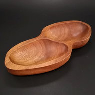 AMADEA Wooden Bowl in the Shape of a Peanut, Solid Mahogany Wood, 28x13x4.5cm - Small Bowl