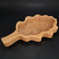AMADEA Wooden Bowl in the Shape of an Oak Leaf, Solid Wood, 35x20x4.5cm - Small Bowl