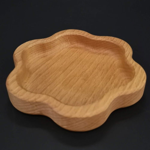 AMADEA Wooden Bowl in the Shape of a Flower, Solid Wood, Size of 12x12x2cm - Small Bowl - Main image