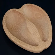 AMADEA Dřevná miska ve tvaru kopyta, masivní dřevo, 20x18x4,5 cm - Miska