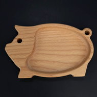 AMADEA Wooden Bowl in the Shape of a Pig, Solid Wood, Size of 20x12.50x2cm - Small Bowl
