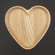 AMADEA Wooden Tray in the Shape of a Heart, Solid Wood, Size of 19.6x18.6x2cm - Tray