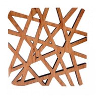 AMADEA Dřevěný podtácek hranatý ve tvaru sítě, masivní dřevo, 9x9 cm - Podtácek