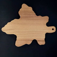 AMADEA Wooden  Cutting Board in the Shape of a Maple Leaf, Solid Wood, 35x25x2cm - Cutting Board