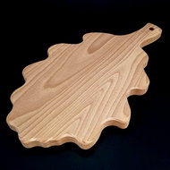 AMADEA Wooden  Board in the Shape of an Oak Leaf, Solid Wood, 35x20x2cm - Cutting Board