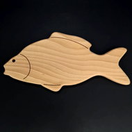 AMADEA Wooden  Cutting Board in the Shape of a Carp, Solid Wood, 30x15x1.5cm - Cutting Board