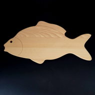 AMADEA Wooden Cutting Board in the Shape of a Carp, Solid Wood, 45x22,5x2cm - Cutting Board