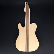 AMADEA Wooden Cutting Board in the Shape of a Guitar, Solid Wood, 45x20x2cm - Cutting Board