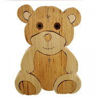 AMADEA Wooden Puzzle Bear, Solid Wood of Two Tree Species, 15cm - Jigsaw Puzzle