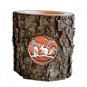 AMADEA Candlestick made of Bark Trunk with a Deposit - Squirrel, Solid Wood, Height 12cm - Candlestick