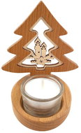 AMADEA Wooden Candlestick Tree with Insert - Candles, Solid Wood, Height 10cm - Candlestick