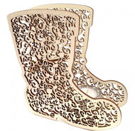 AMADEA Wooden Candlestick Shoe, 20cm - Candlestick